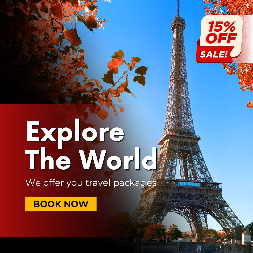 Red Explore The World Promo Instagram Post