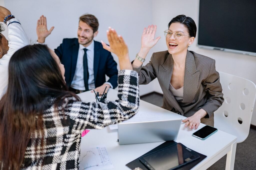 High five in office